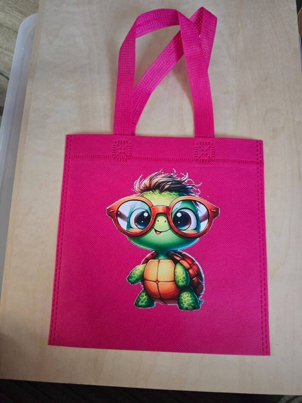 Stoffbeutel pink Schildkröte Wissen