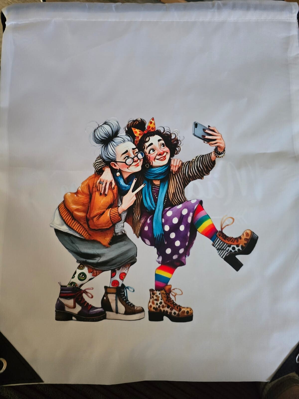 Schultertasche weiß Mädelskram