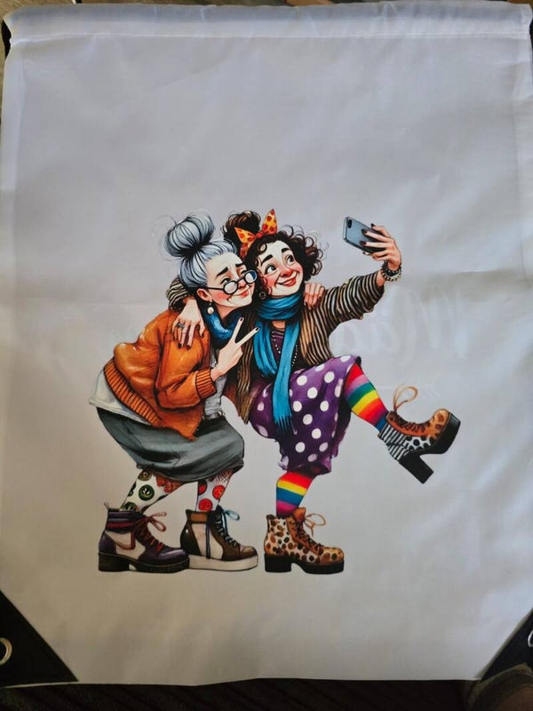 Schultertasche weiß Mädelskram