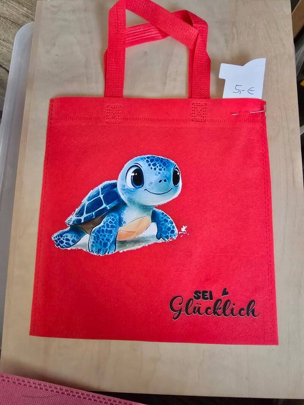 Stoffbeutel rot Schildkröte