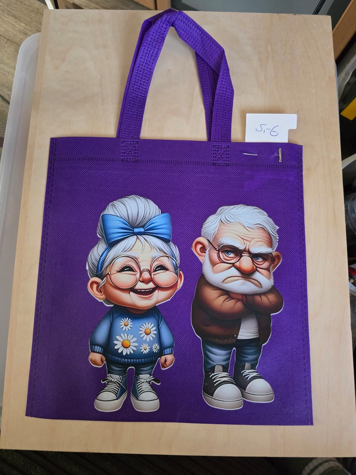 Stoffbeutel lila Oma& Opa