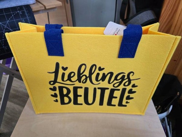 Stofftasche gelb Mädel