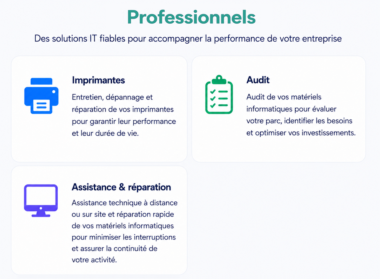 imprimantes maintenance réparation entretien assistance audit informatique