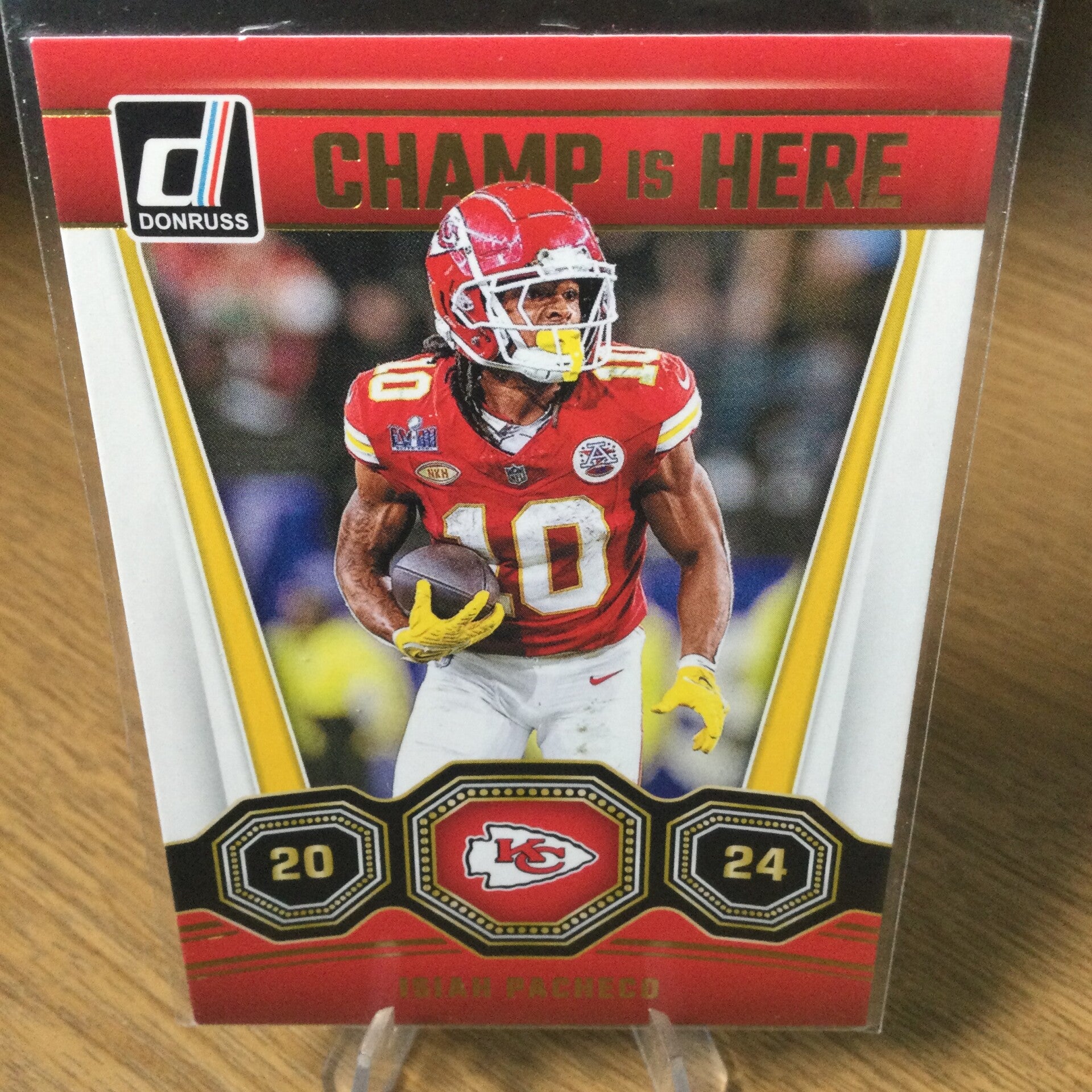 ISIAH PACHECO - 2024 PANINI DONRUSS - CHAMP IS HERE #3 - KANSAS CITY CHIEFS
