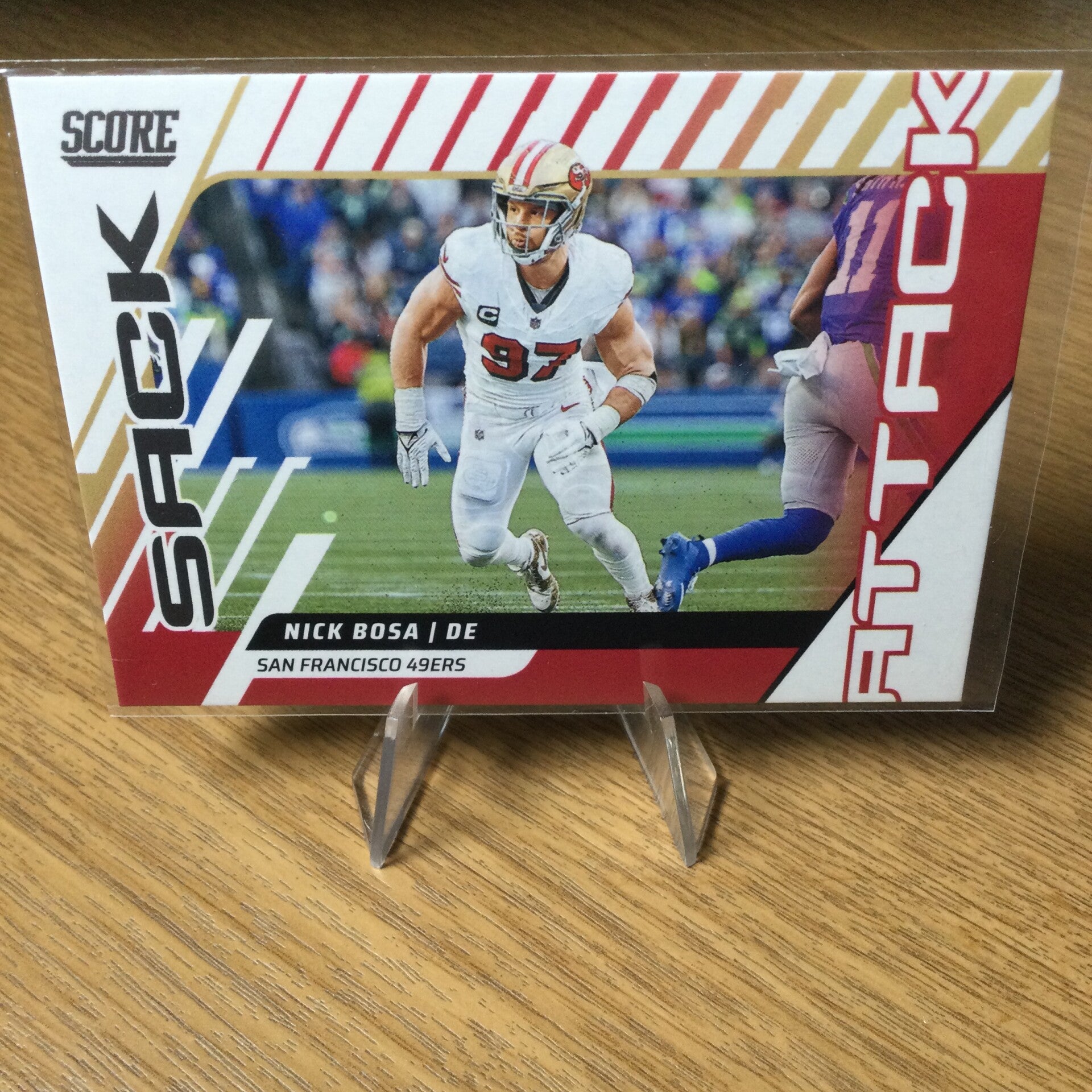 NICK BOSA - 2025 PANINI SCORE - SACK ATTACK #12 - SAN FRANCISCO 49ERS