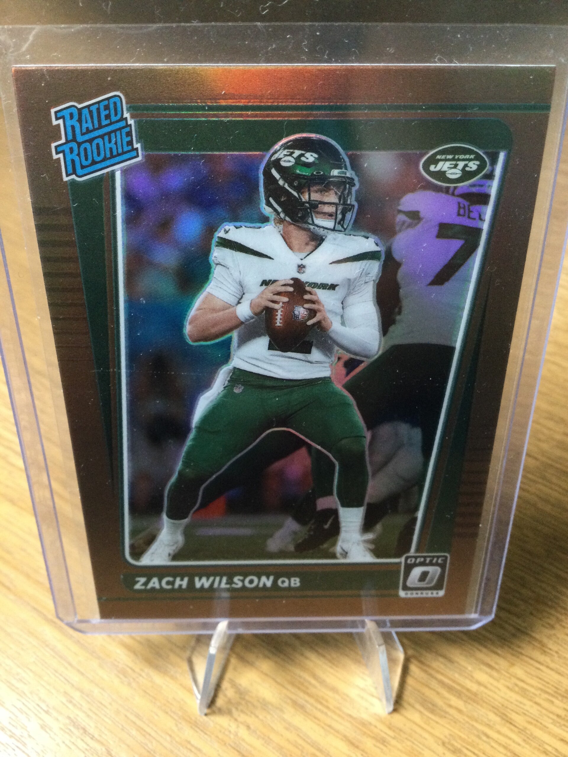 ZACH WILSON RC - 2021 PANINI DONRUSS OPTIC - RATED ROOKIE BRONZE HOLO PRIZM #202