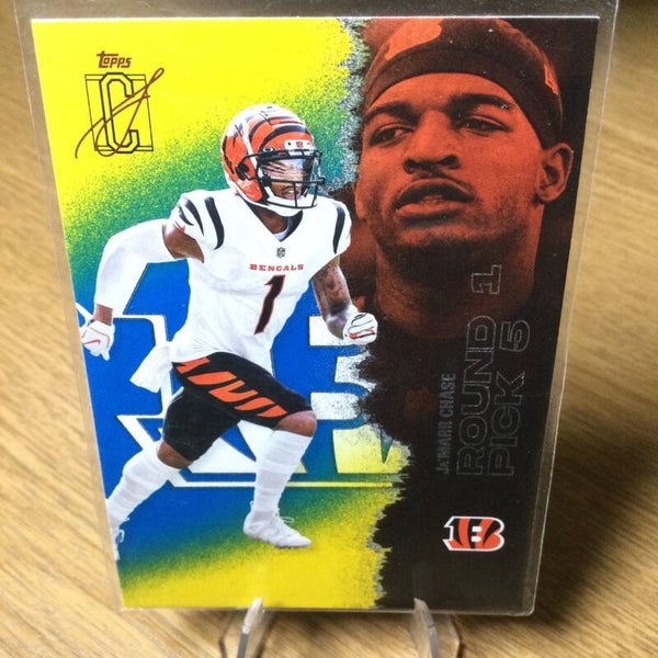 JA'MARR CHASE - 2025 TOPPS SIGNATURE CLASS - YELLOW & BLUE PARALLEL #12