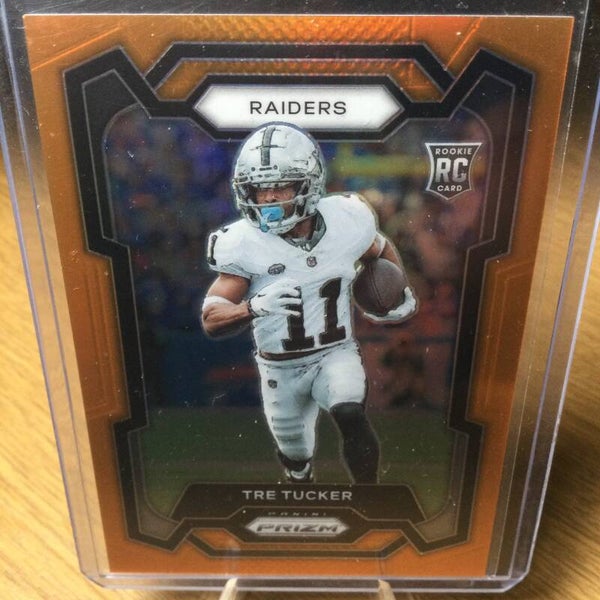 TRE TUCKER RC - 2023 PANINI PRIZM - ORANGE HOLO PRIZM /249 #362 - LAS VEGAS RAIDERS