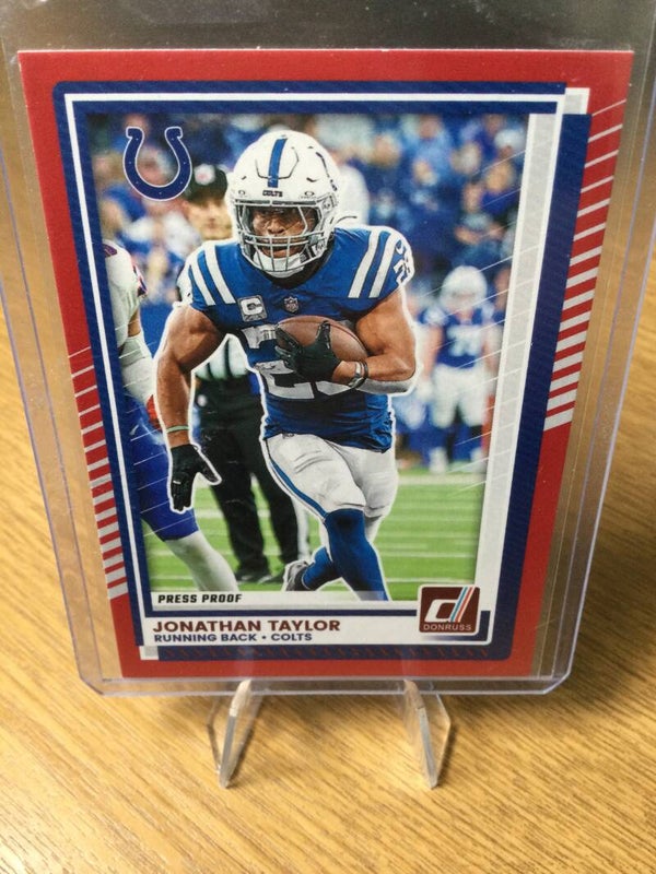 JONATHAN TAYLOR - 2025 PANINI DONRUSS - PRESS PROOF RED PARALLEL #60