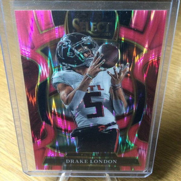 DRAKE LONDON - 2025 PANINI SELECT - CONCOURSE LEVEL PINK SHOCK PRIZM #47