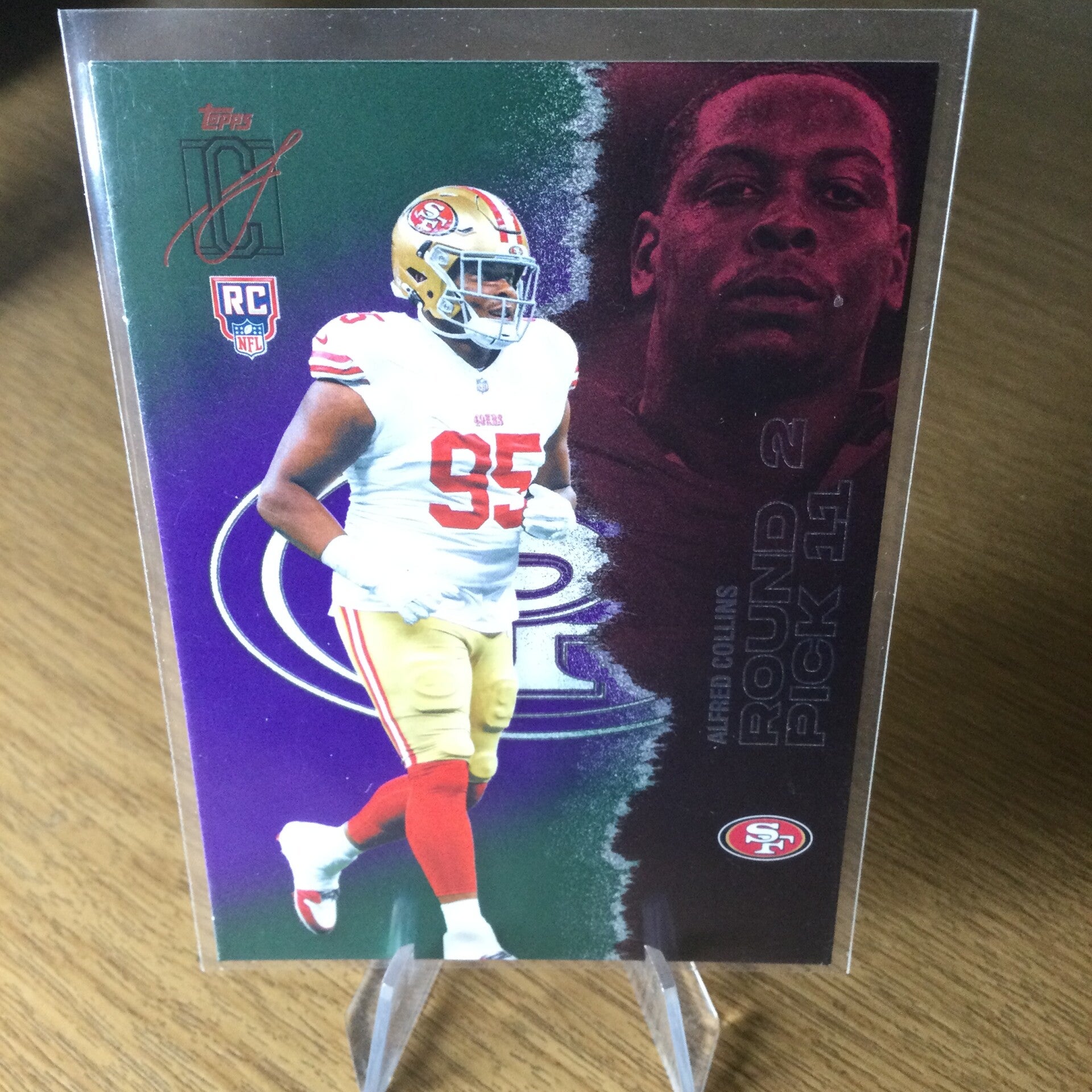 ALFRED COLLINS RC - 2025 Topps Signature Class - GREEN & PURPLE PARALLEL #196