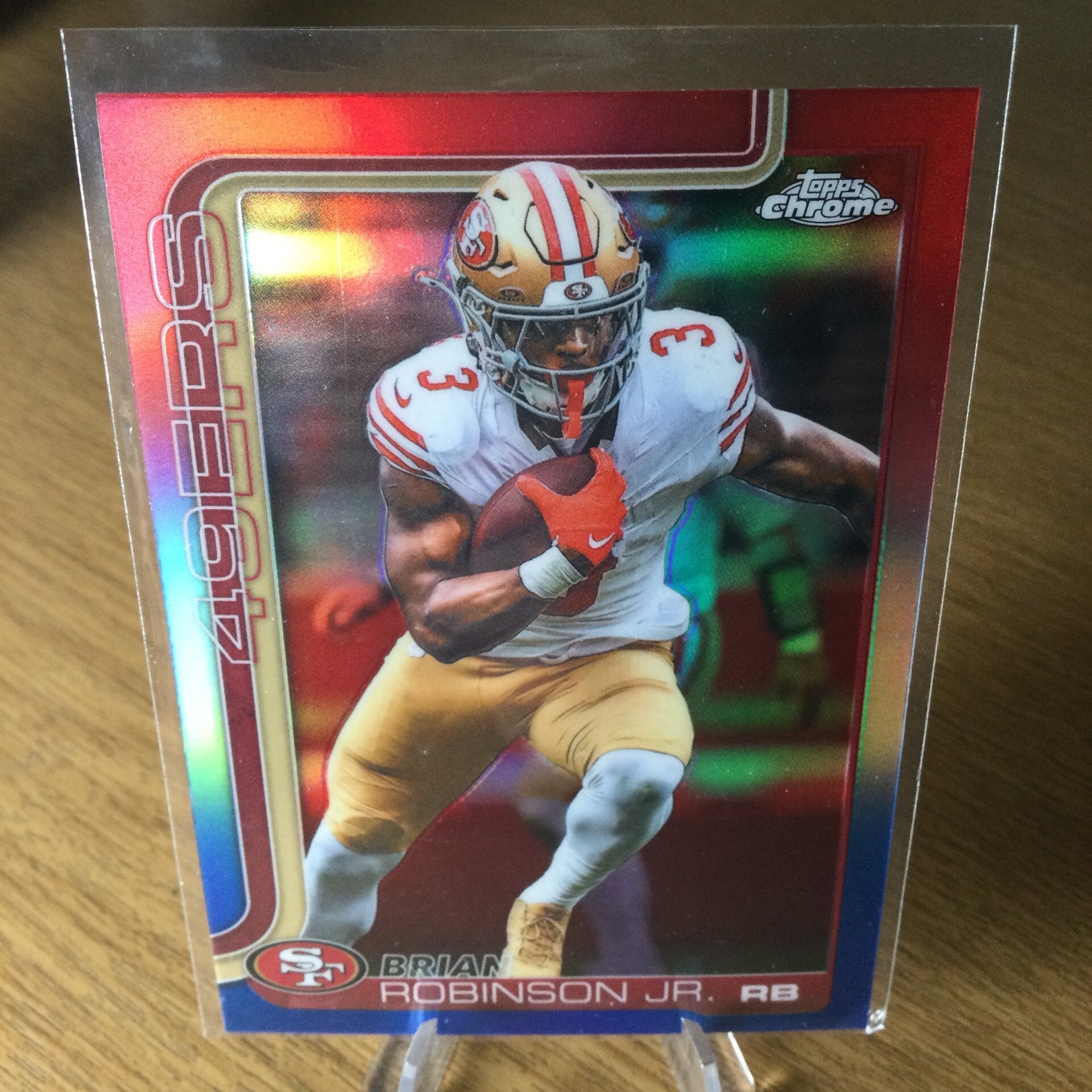 BRIAN ROBINSON JR. - 2025 Topps Chrome - RED & BLUE REFRACTOR #296