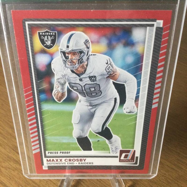 MAXX CROSBY - 2025 Panini Donruss - PRESS PROOF RED PARALLEL #274