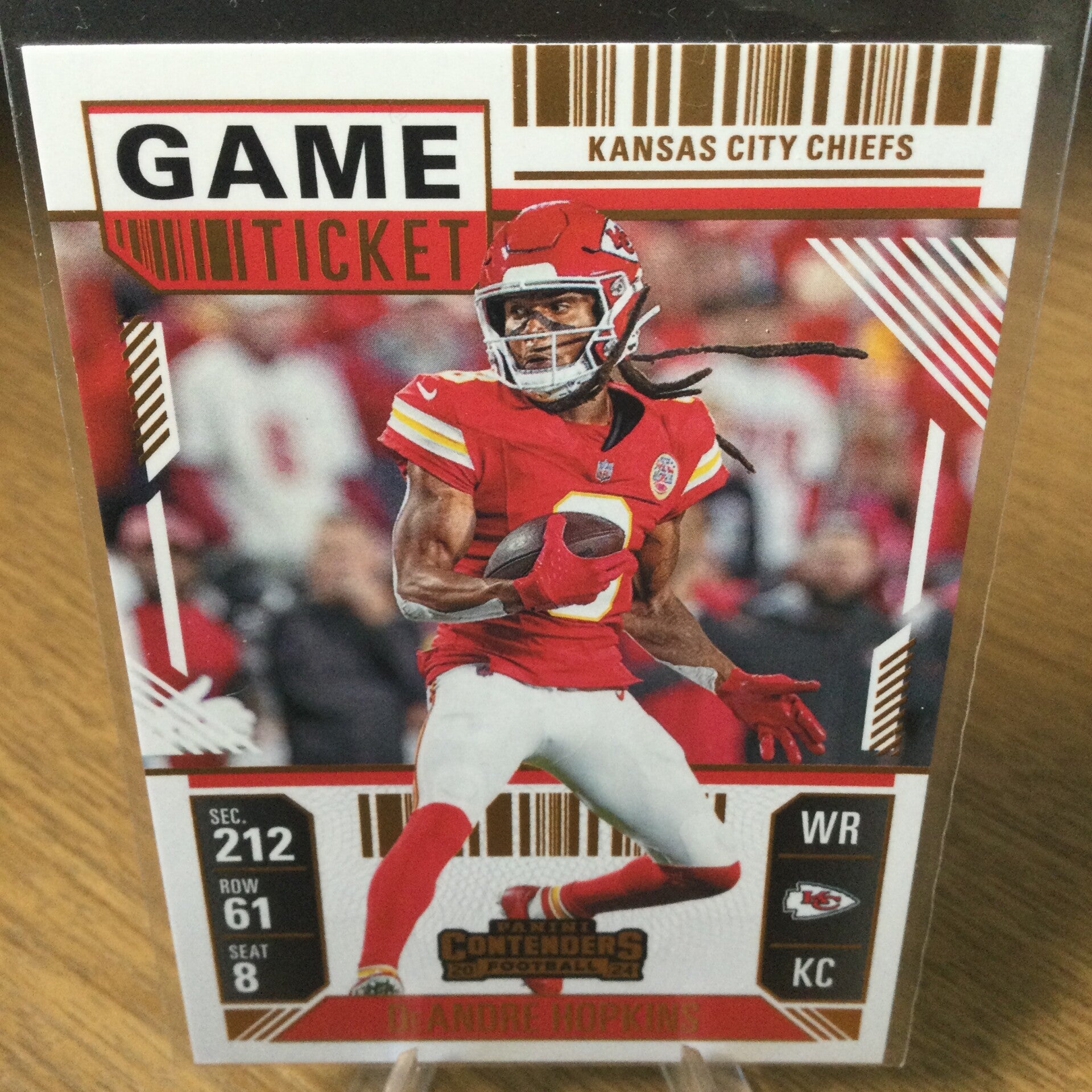 DeANDRE HOPKINS - 2024 PANINI CONTENDERS - GAME TICKET ORANGE PARALLEL #97 - KANSAS CITY CHIEFS