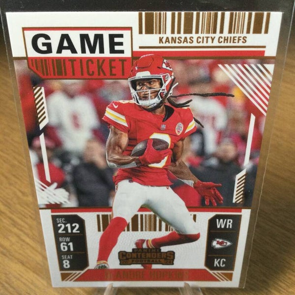 DeANDRE HOPKINS - 2024 PANINI CONTENDERS - GAME TICKET ORANGE PARALLEL #97 - KANSAS CITY CHIEFS