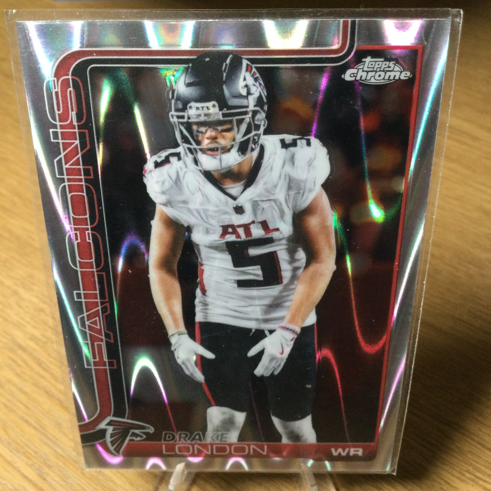 DRAKE LONDON - 2025 TOPPS CHROME - RAY WAVE REFRACTOR #12