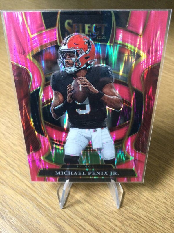 MICHAEL PENIX JR. - 2025 PANINI SELECT - CONCOURSE LEVEL PINK SHOCK PRIZM #46