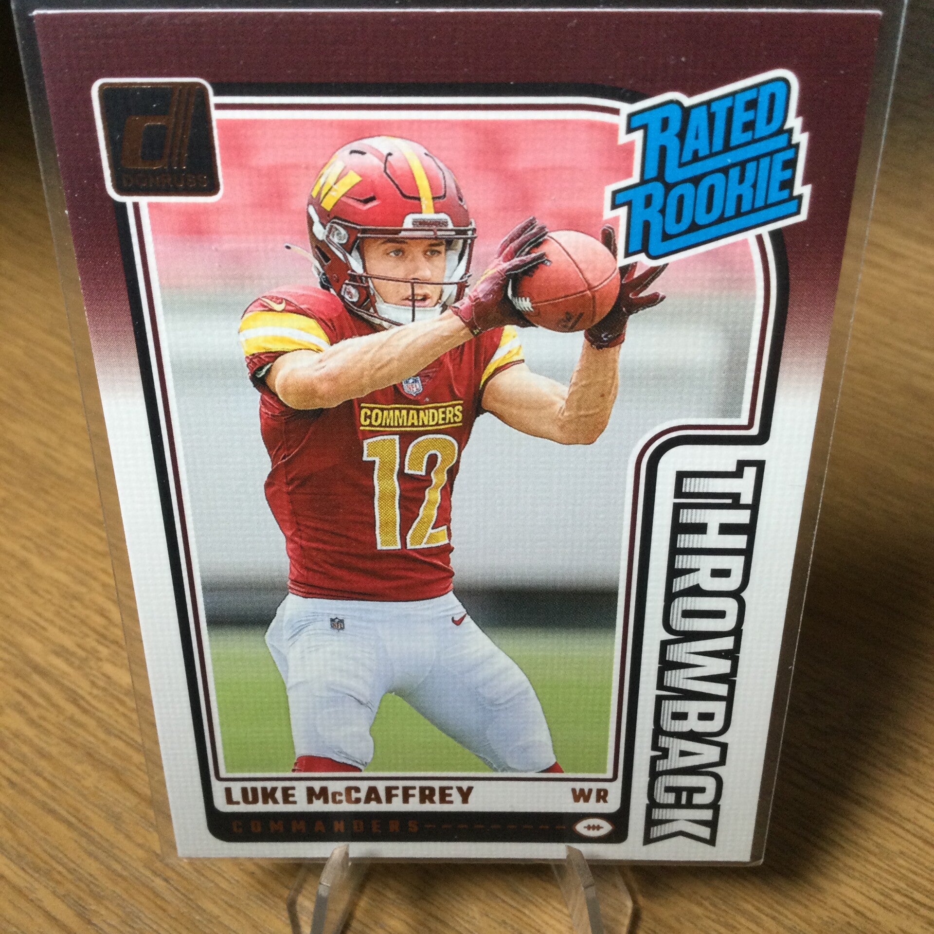 LUKE McCAFFREY RC - 2024 PANINI DONRUSS - RATED ROOKIE THROWBACK #16