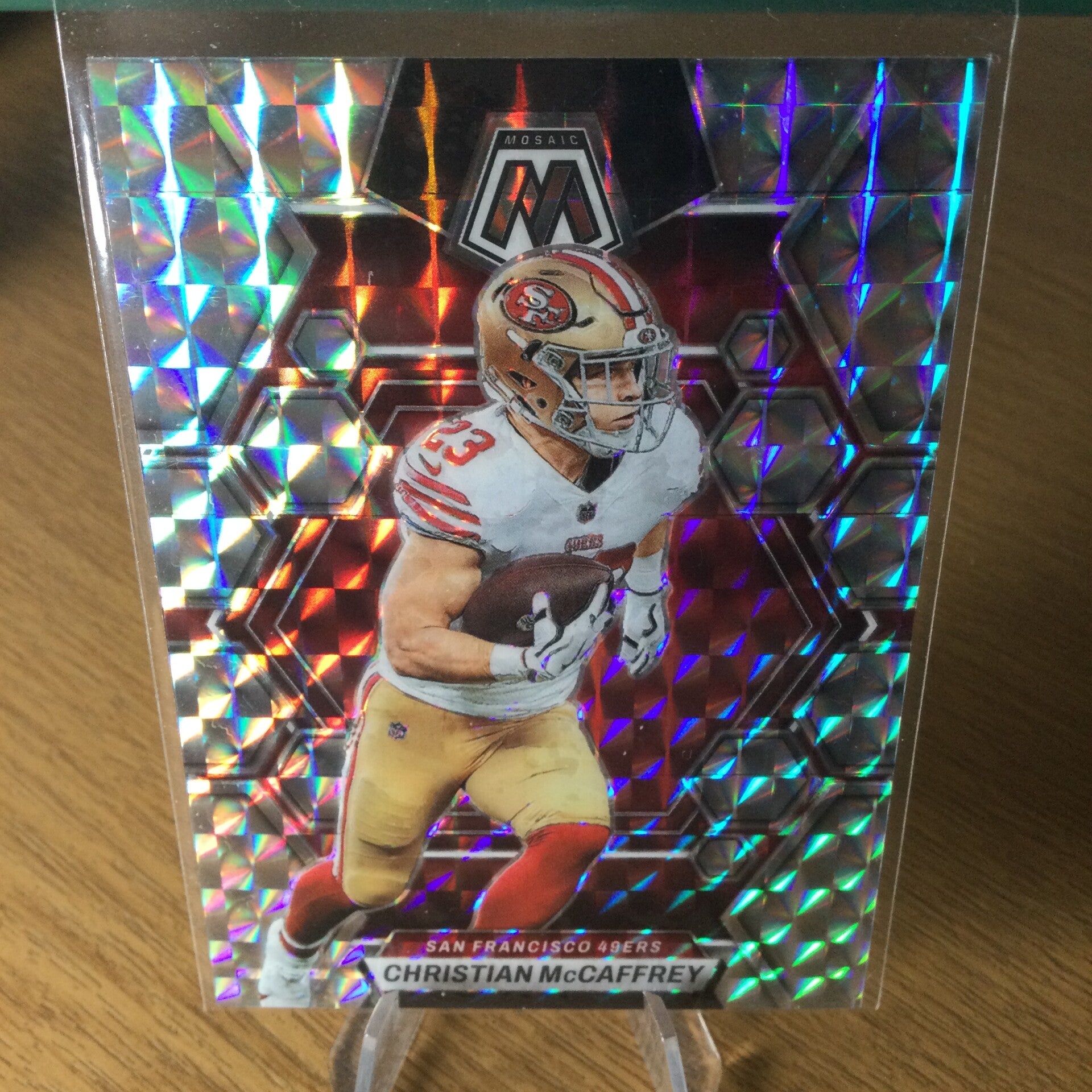CHRISTIAN McCAFFREY - 2023 PANINI MOSAIC - MOSAIC PRIZM #213