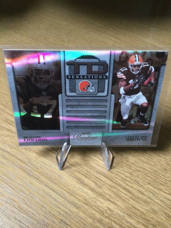BRAYLON EDWARDS - 2008 PANINI PRESTIGE - TD SENSATIONS HOLO FOIL /25 #TS-2