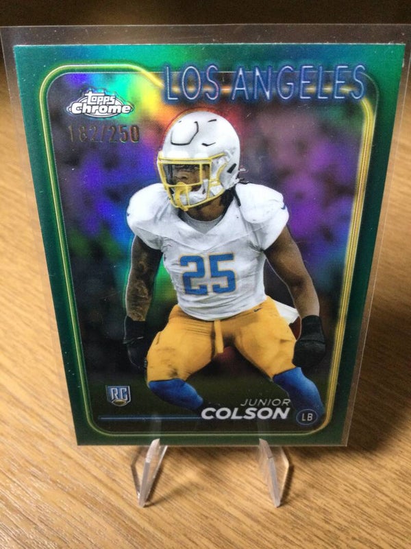 JUNIOR COLSON RC - 2024 TOPPS CHROME - TEAL REFRACTOR /250 #291