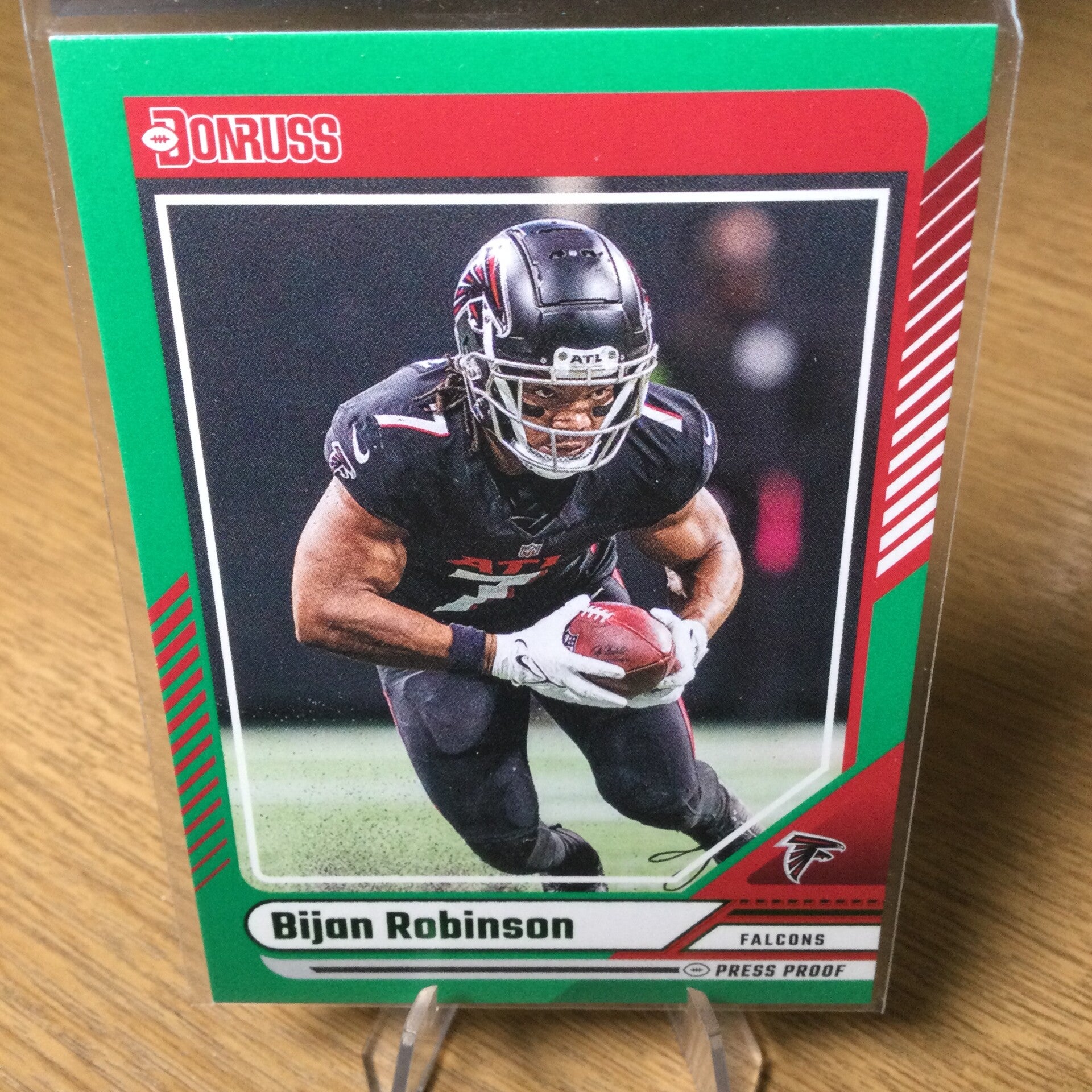BIJAN ROBINSON - 2024 PANINI DONRUSS - PRESS PROOF GREEN PARALLEL #162