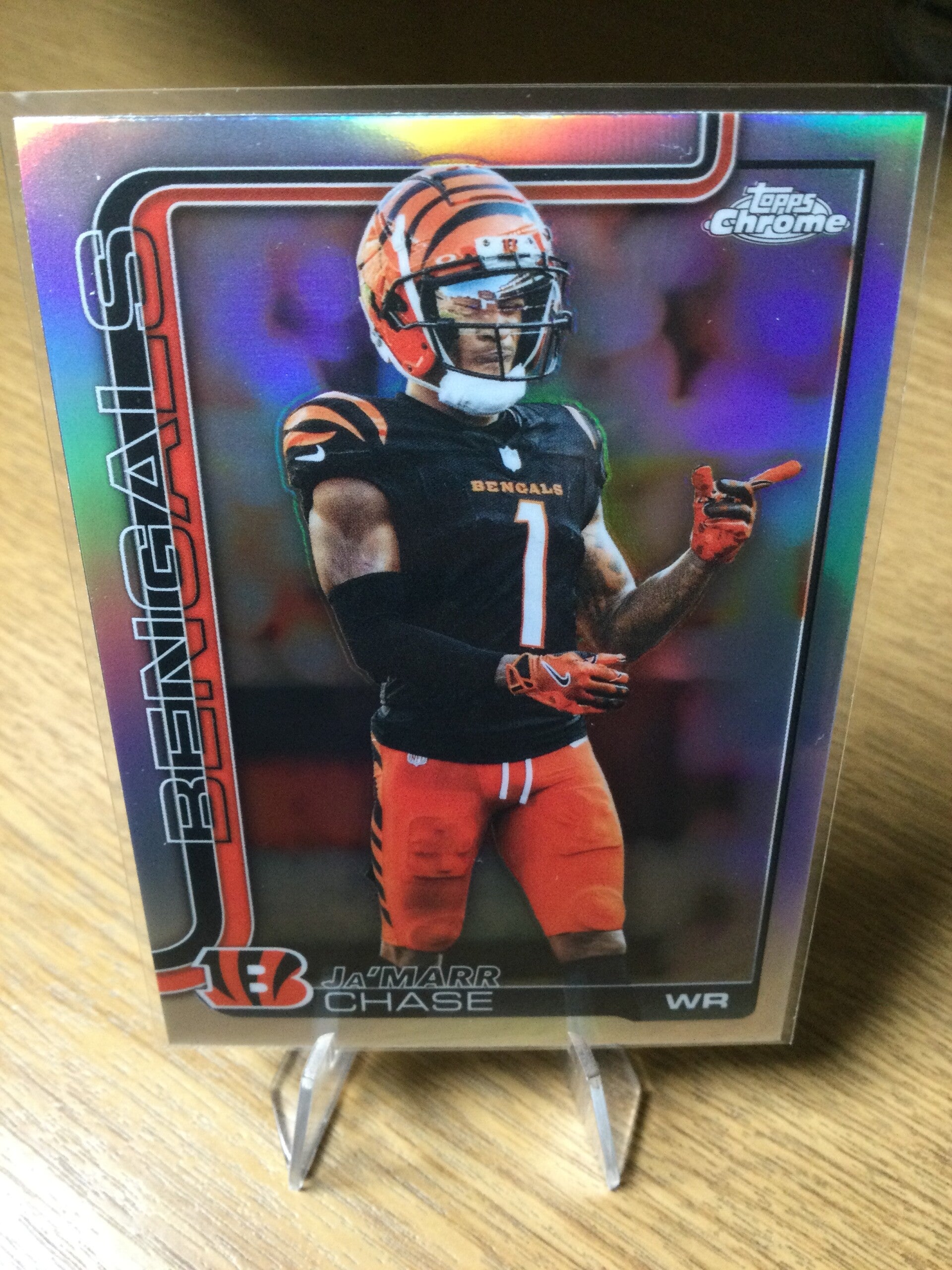 JA'MARR CHASE - 2025 TOPPS CHROME - REFRACTOR #58