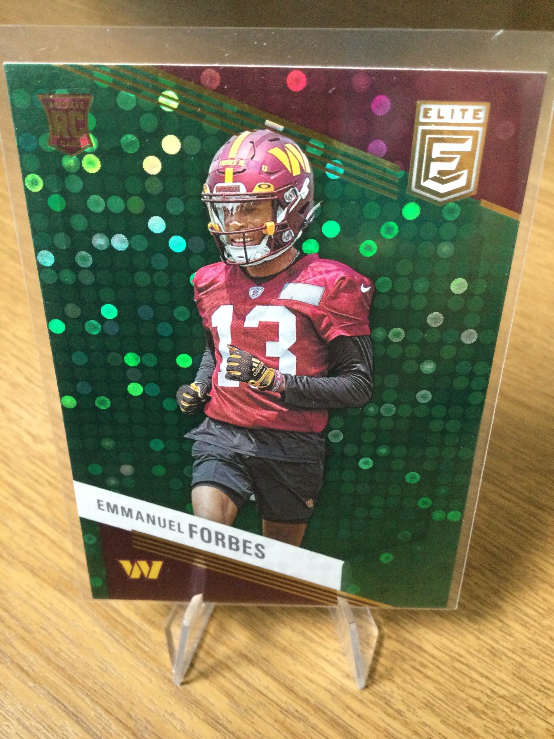 EMMANUEL FORBES RC - 2023 PANINI DONRUSS ELITE - ROOKIE GREEN DISCO #139