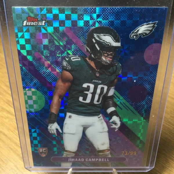 JIHAAD CAMPBELL RC - 2025 TOPPS FINEST - COMMON BLUE X-FRACTOR /99 #42 - PHILADELPHIA EAGLES