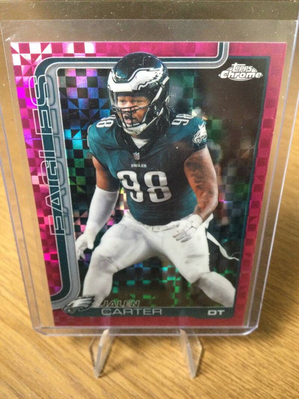 JALEN CARTER - 2025 TOPPS CHROME - PINK X-FRACTOR #250