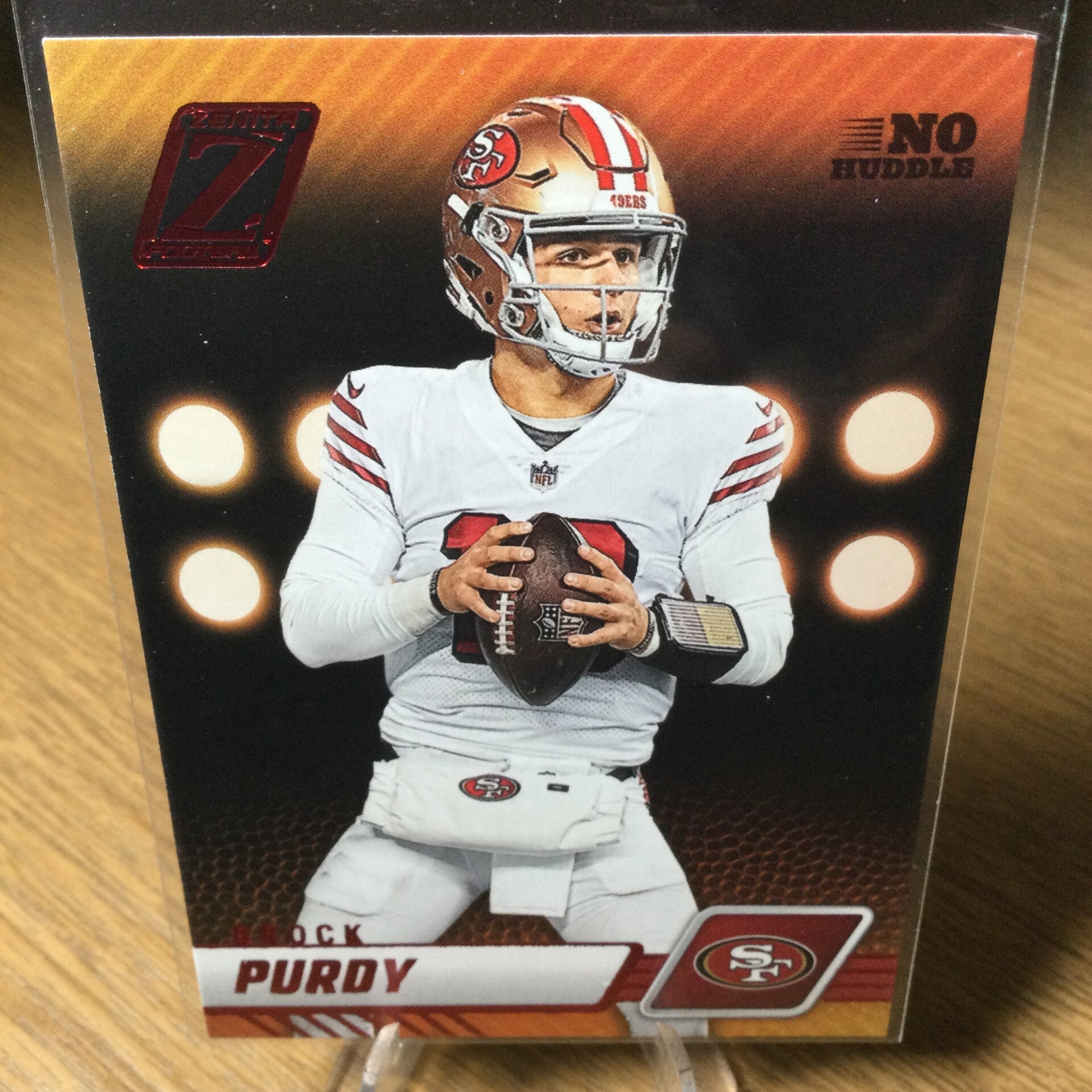 BROCK PURDY - 2023 PANINI ZENITH - NO HUDDLE RED PARALLEL #88 - SAN FRANCISCO 49ERS