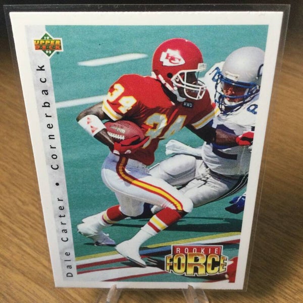 DALE CARTER RC - 1992 UPPER DECK - ROOKIE FORCE #404 - KANSAS CITY CHIEFS