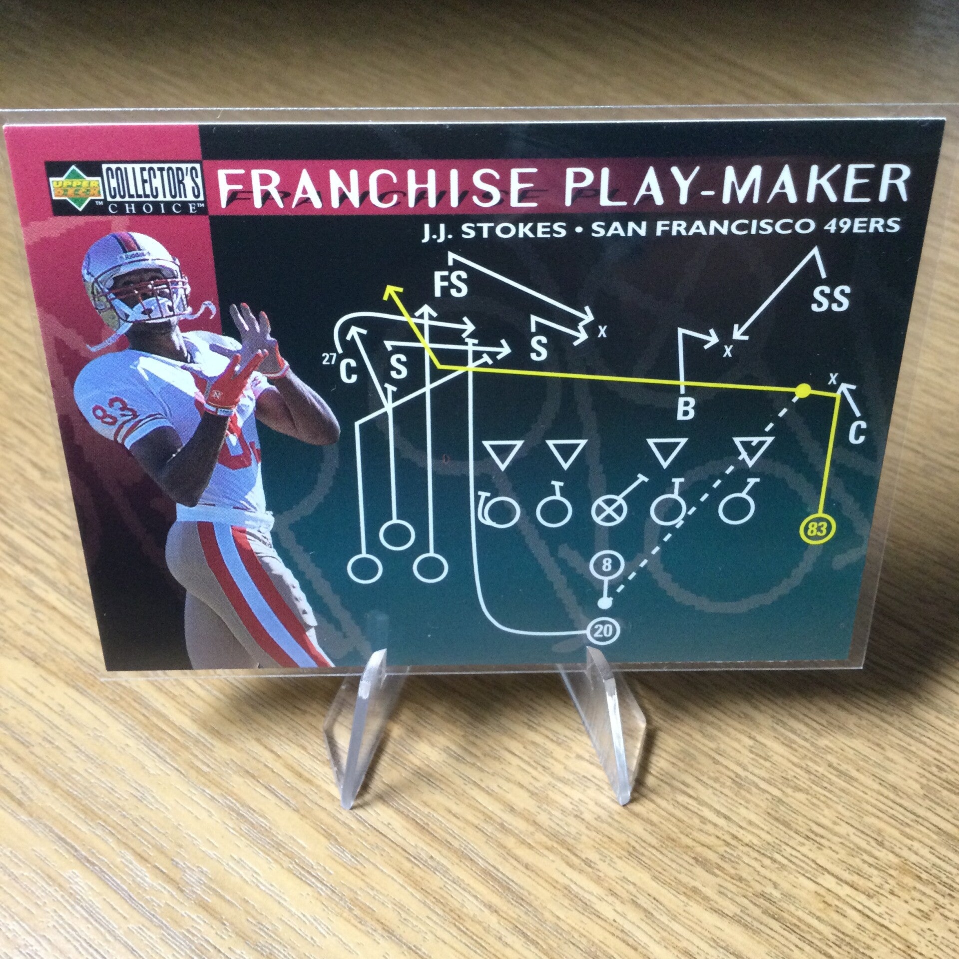 J.J. STOKES - 1996 UD COLLECTOR'S CHOICE - FRANCHISE PLAY-MAKER #U88 - SAN FRANCISCO 49ERS