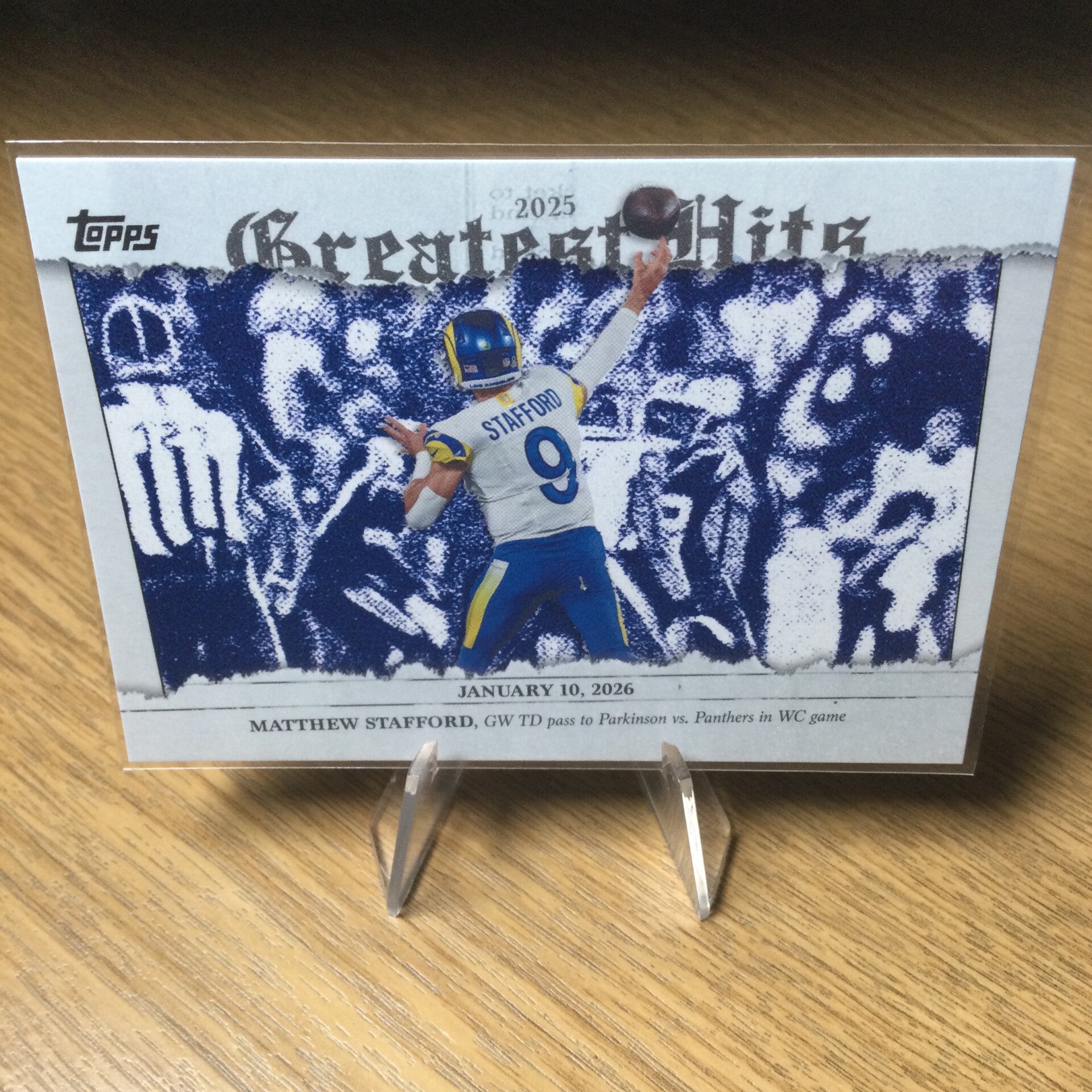 MATTHEW STAFFORD - 2026 TOPPS FLAGSHIP - 2025 GREATEST HITS #25GH-MS - LA RAMS