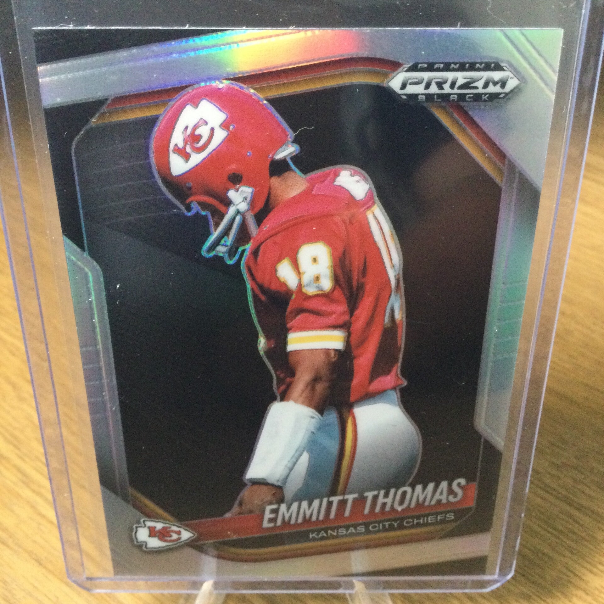 EMMITT THOMAS - 2025 PANINI PRIZM BLACK - SILVER PRIZM #74 - KANSAS CITY CHIEFS