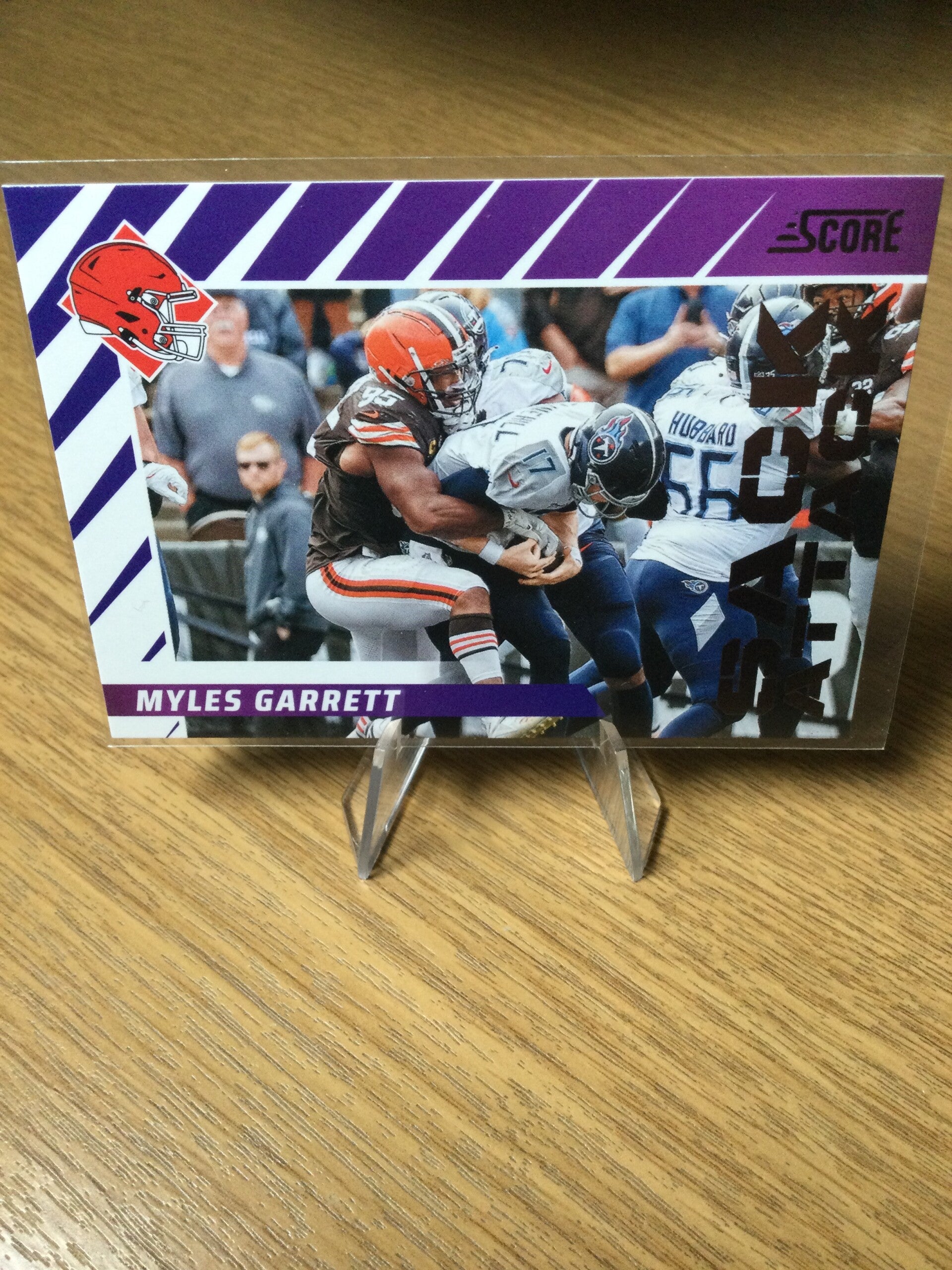 MYLES GARRETT - 2024 PANINI SCORE - SACK ATTACK PURPLE PARALLEL #8