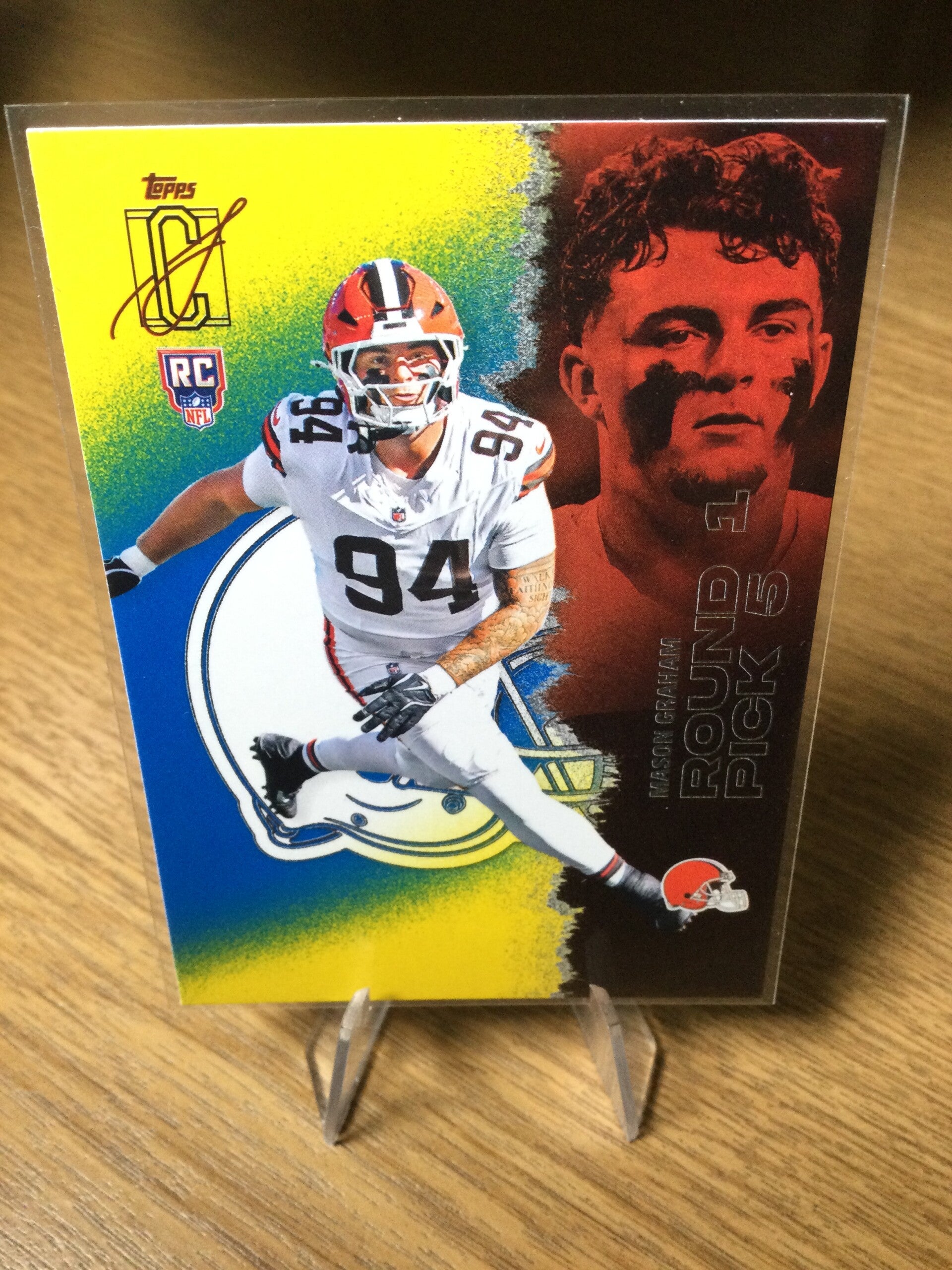 MASON GRAHAM RC - 2025 TOPPS SIGNATURE CLASS - YELLOW & BLUE PARALLEL #141