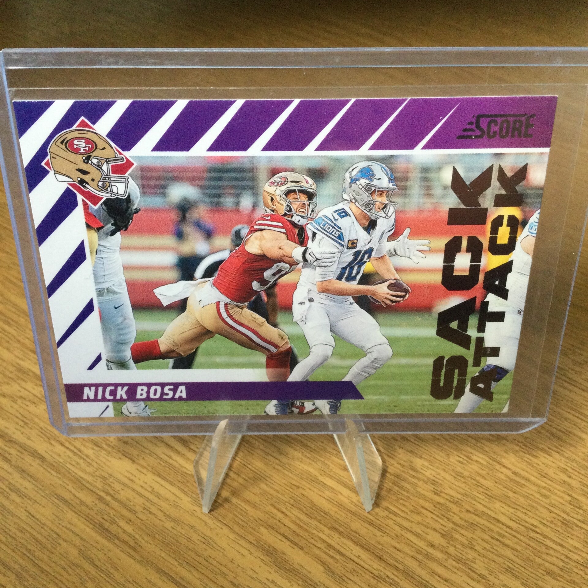 NICK BOSA - 2024 PANINI SCORE - SACK ATTACK PURPLE - #13