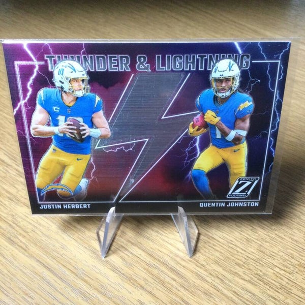 JUSTIN HERBERT / QUENTIN JOHNSTON - 2023 PANINI ZENITH - THUNDER & LIGHTNING #14