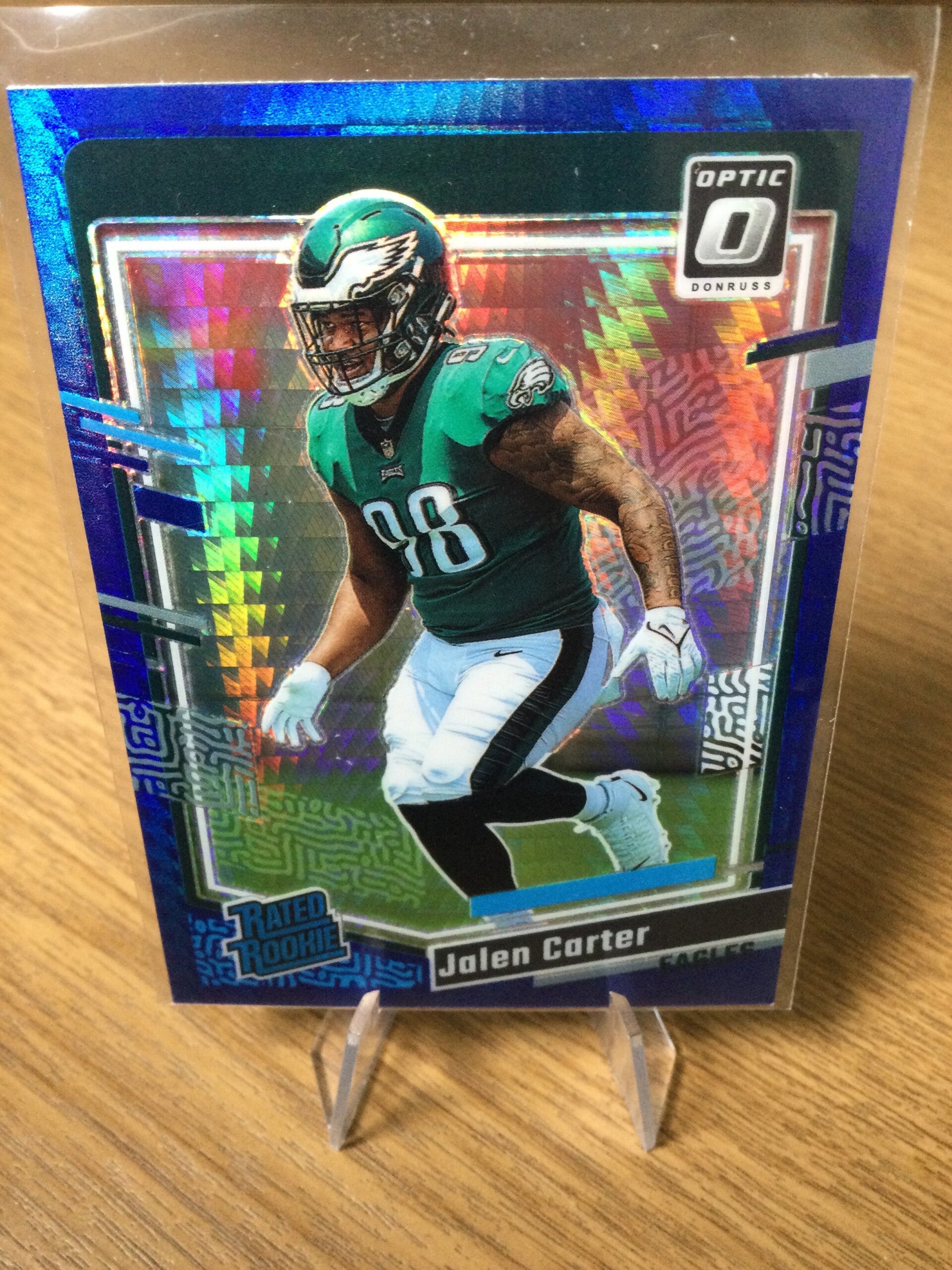 JALEN CARTER RC - 2023 PANINI DONRUSS OPTIC - RATED ROOKIE BLUE HYPER PRIZM #281