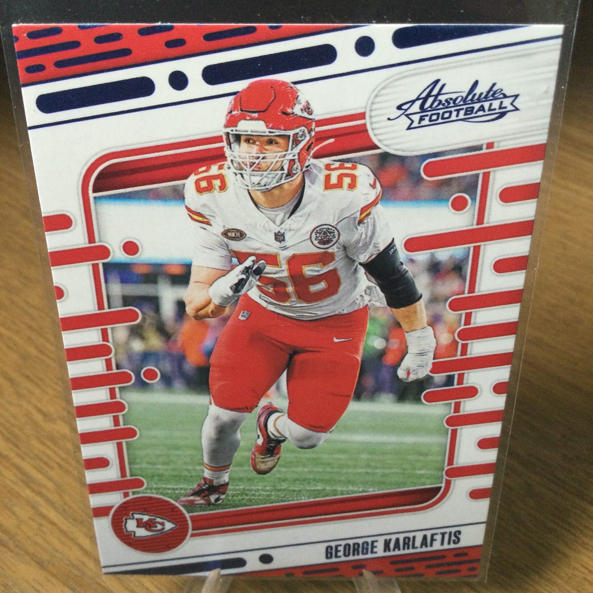 GEORGE KARLAFTIS - 2024 PANINI ABSOLUTE - BLUE PARALLEL #53 - KANSAS CITY CHIEFS