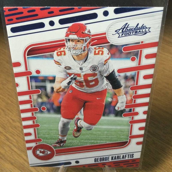 GEORGE KARLAFTIS - 2024 PANINI ABSOLUTE - BLUE PARALLEL #53 - KANSAS CITY CHIEFS