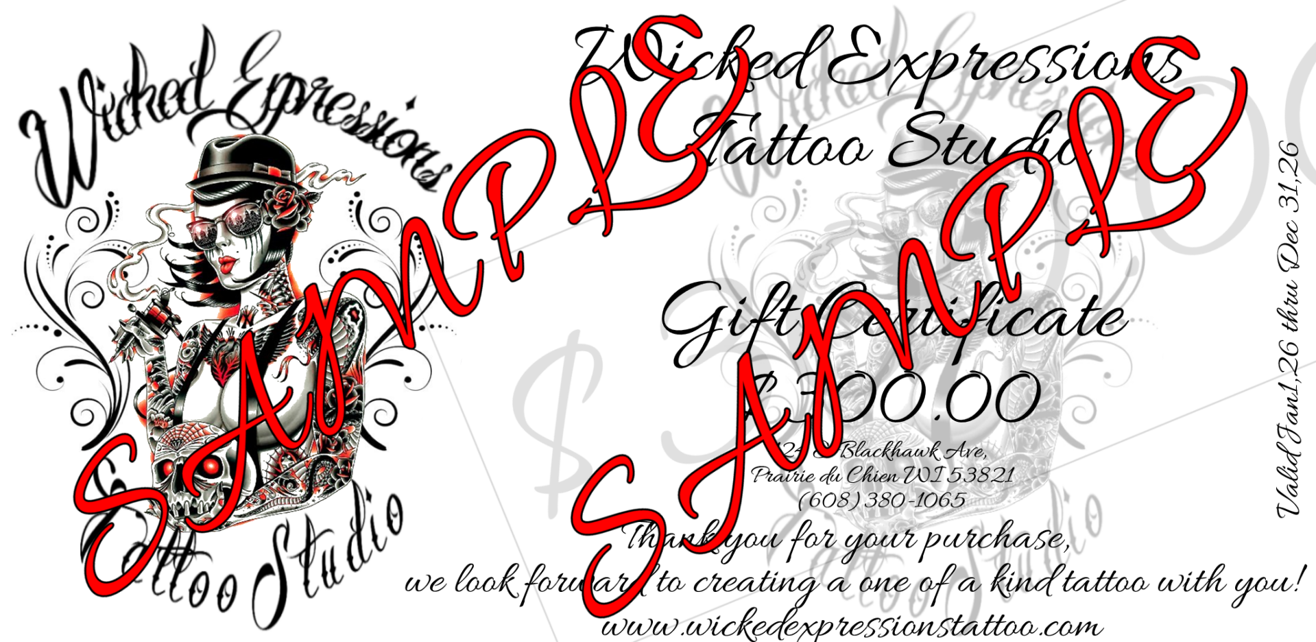 $300.00 Gift Certificate & Drawing Entry