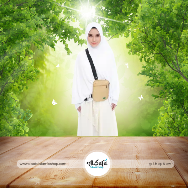 Hajj & Umrah Essentials Bag for Women – Anti-Theft, Lightweight & Secure | Beige