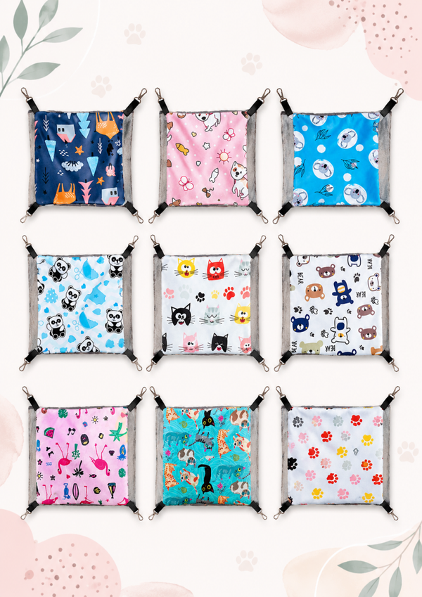 Vierkante hangmatten 30x30cm - 8 verschillende printjes -