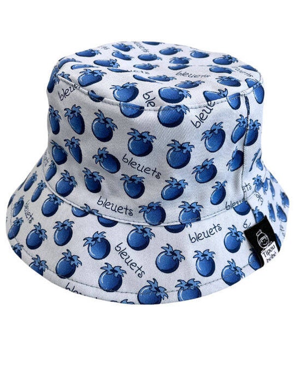 Chapeau de soleil bleuets