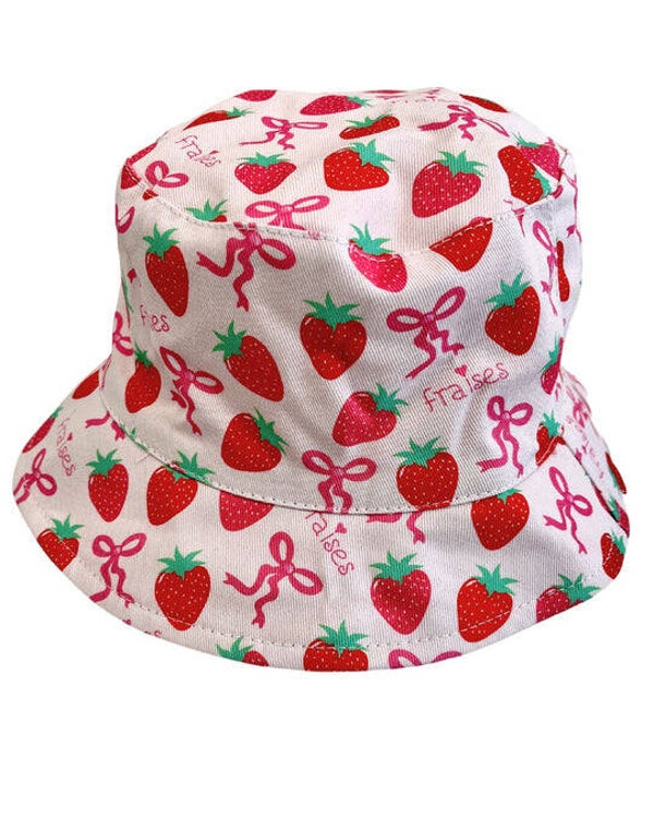 Chapeau de soleil fraise
