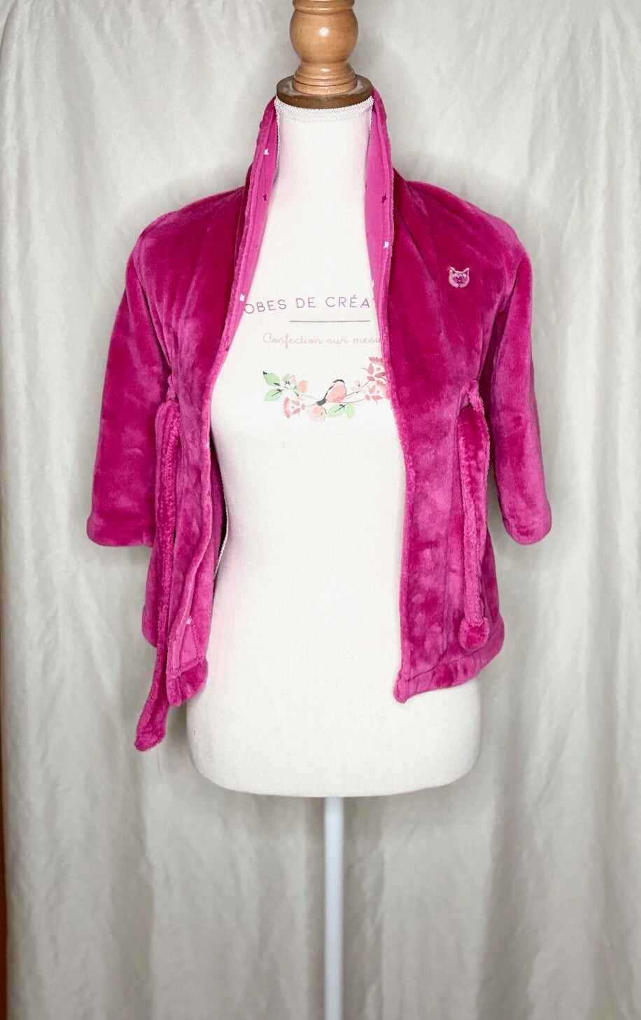 Peignoir  rose  enfant