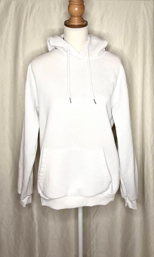 Pull  blanc à capuche