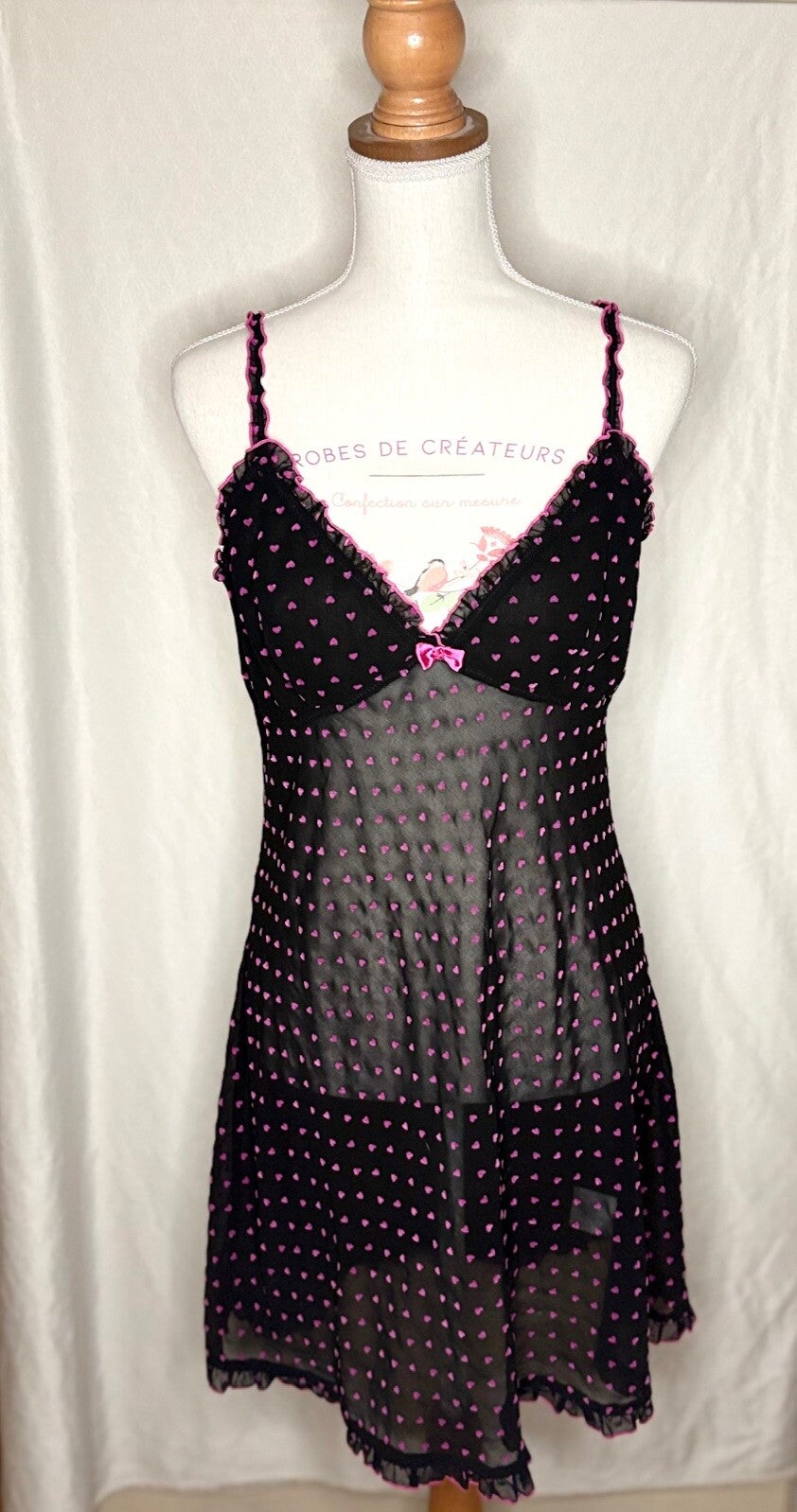 Chemise de nuit noire